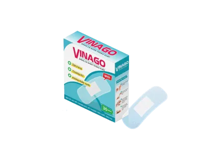 Băng Keo Cá Nhân Vinago Trong 30 Miếng Bản To